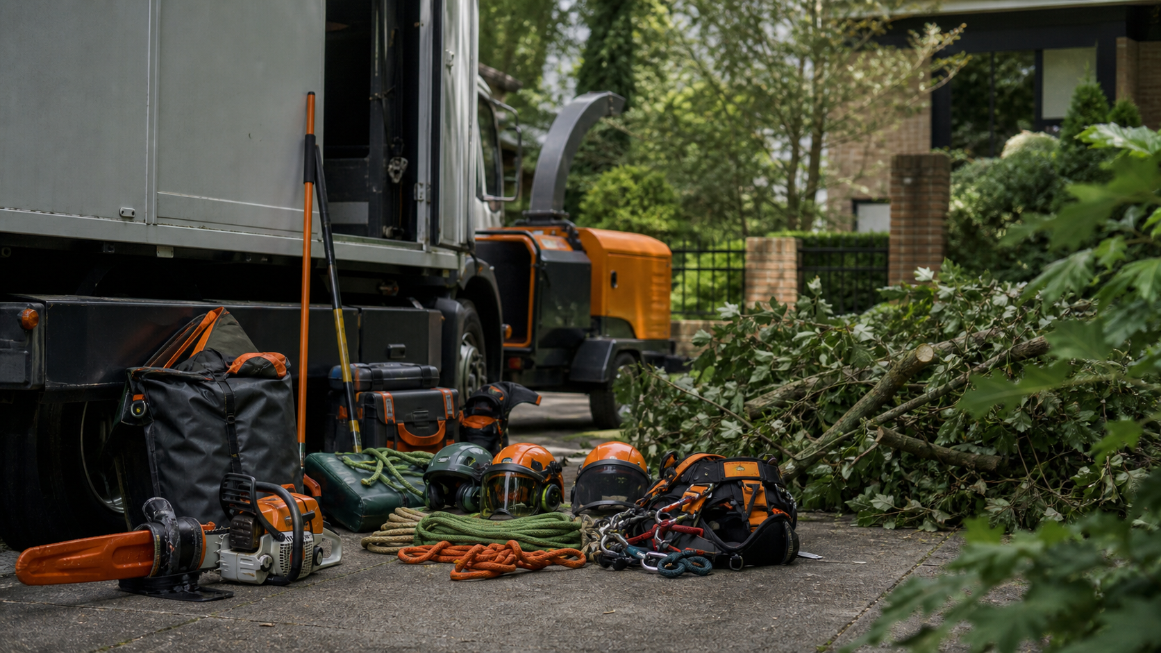 Technik und Maschinen bei der Baumarbeit